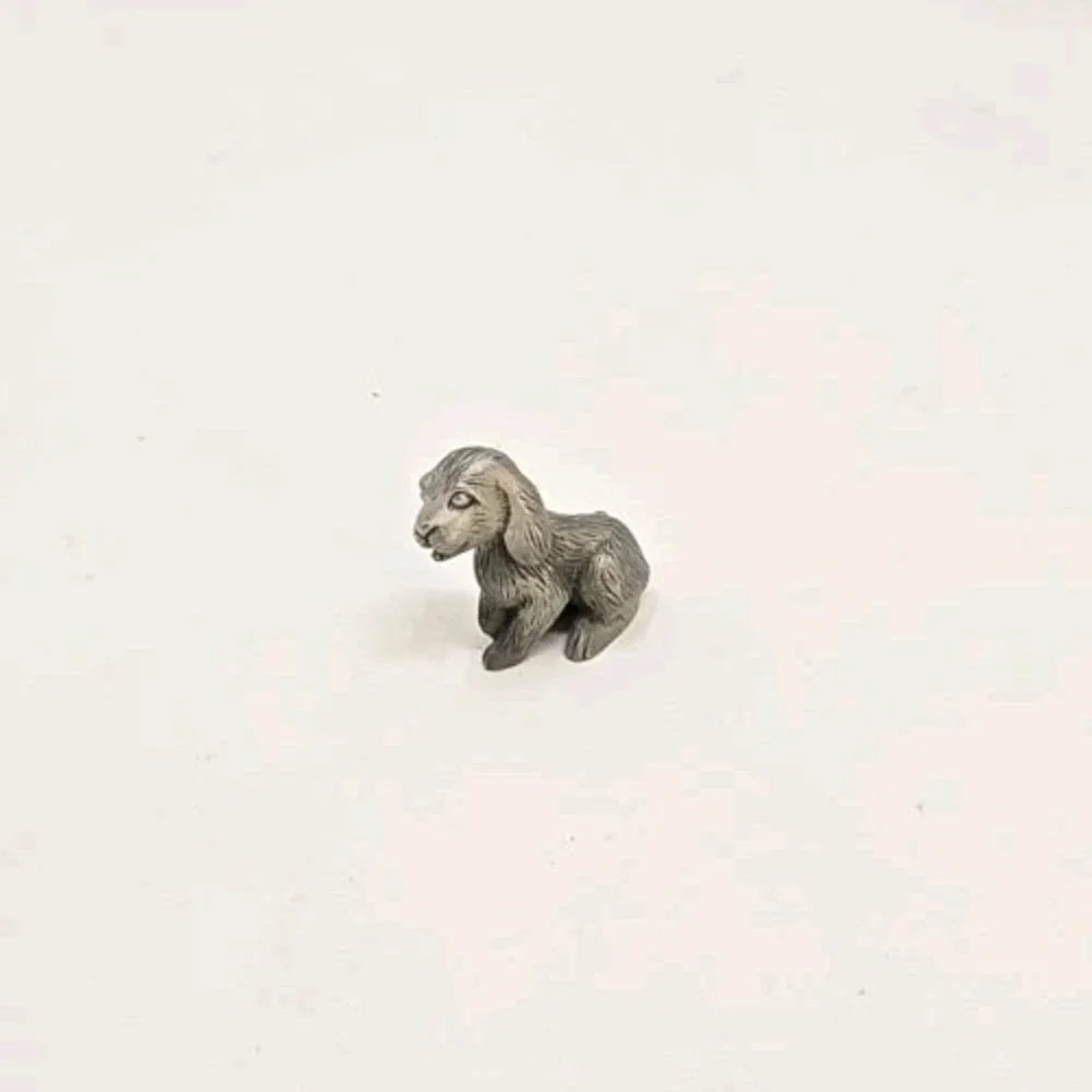 Vintage WWA pewter dog puppy figurine animal collectible miniature